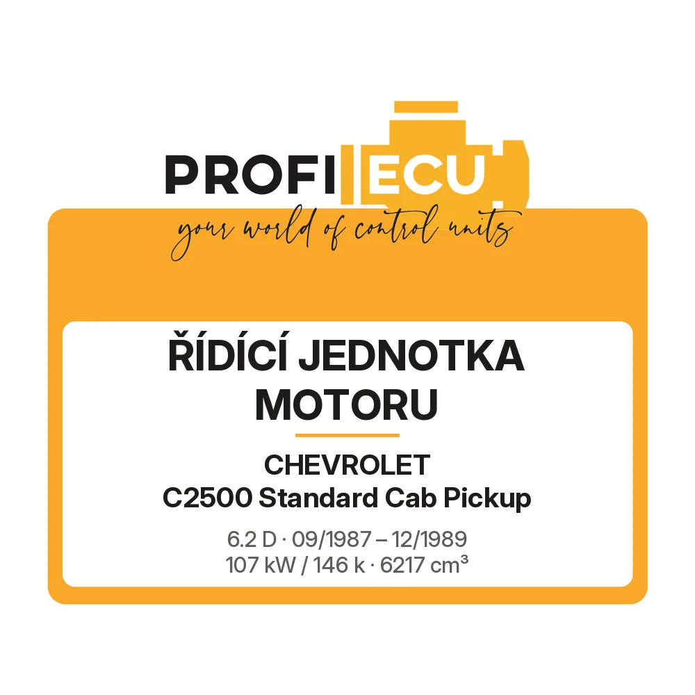 Etiketa ProfiECU: Řídící jednotka motoru pro Chevrolet C2500 Standard Cab Pickup 6.2 D 107 kW