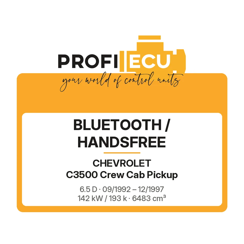 Etiketa ProfiECU: Bluetooth / Handsfree pro Chevrolet C3500 Crew Cab Pickup 6.5 D 142 kW