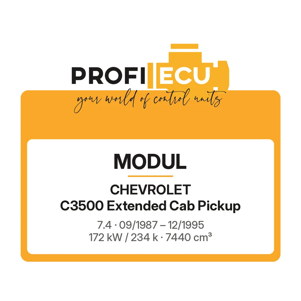 Etiketa ProfiECU: Modul pro Chevrolet C3500 Extended Cab Pickup 7.4 172 kW