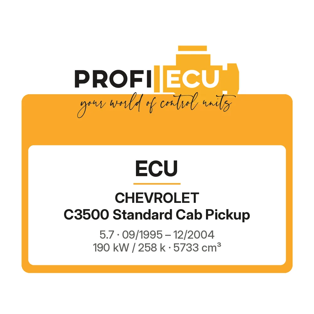 Etiketa ProfiECU: ECU pro Chevrolet C3500 Standard Cab Pickup 5.7 190 kW