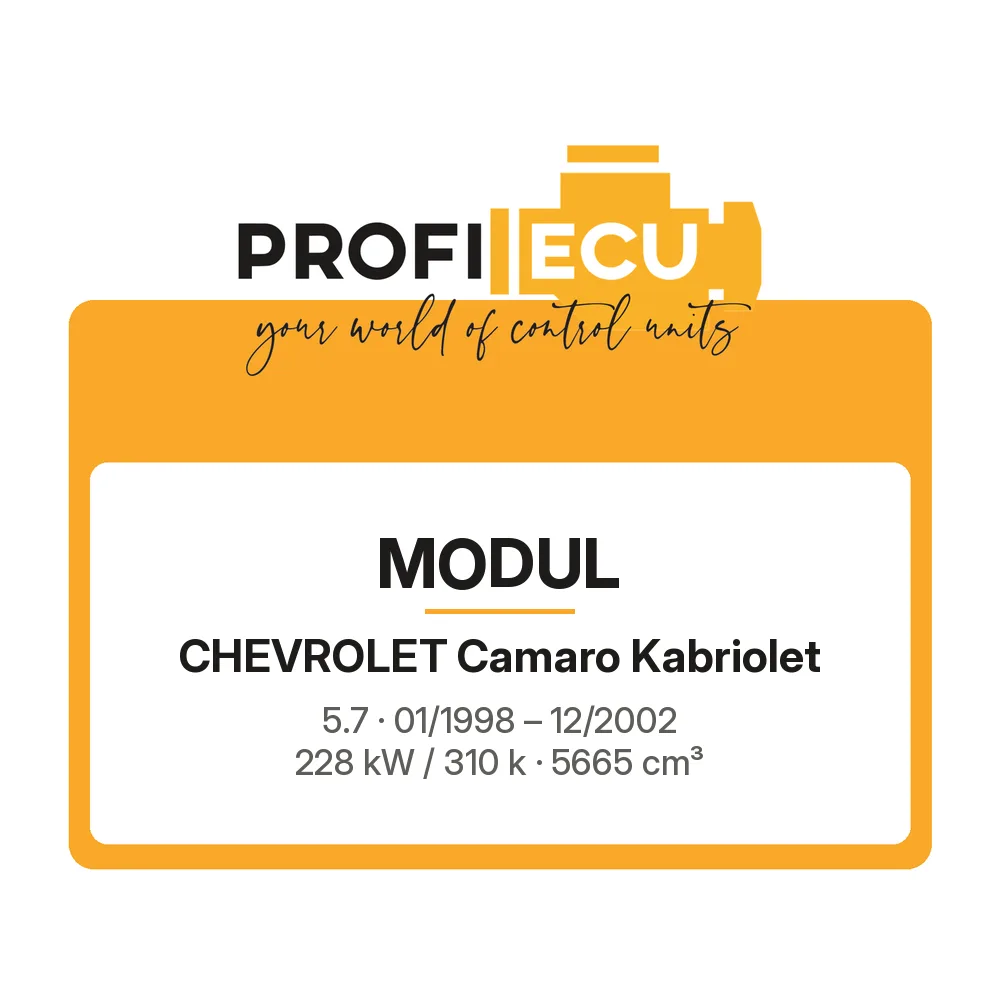 Etiketa ProfiECU: Modul pro Chevrolet Camaro Kabriolet 5.7 228 kW
