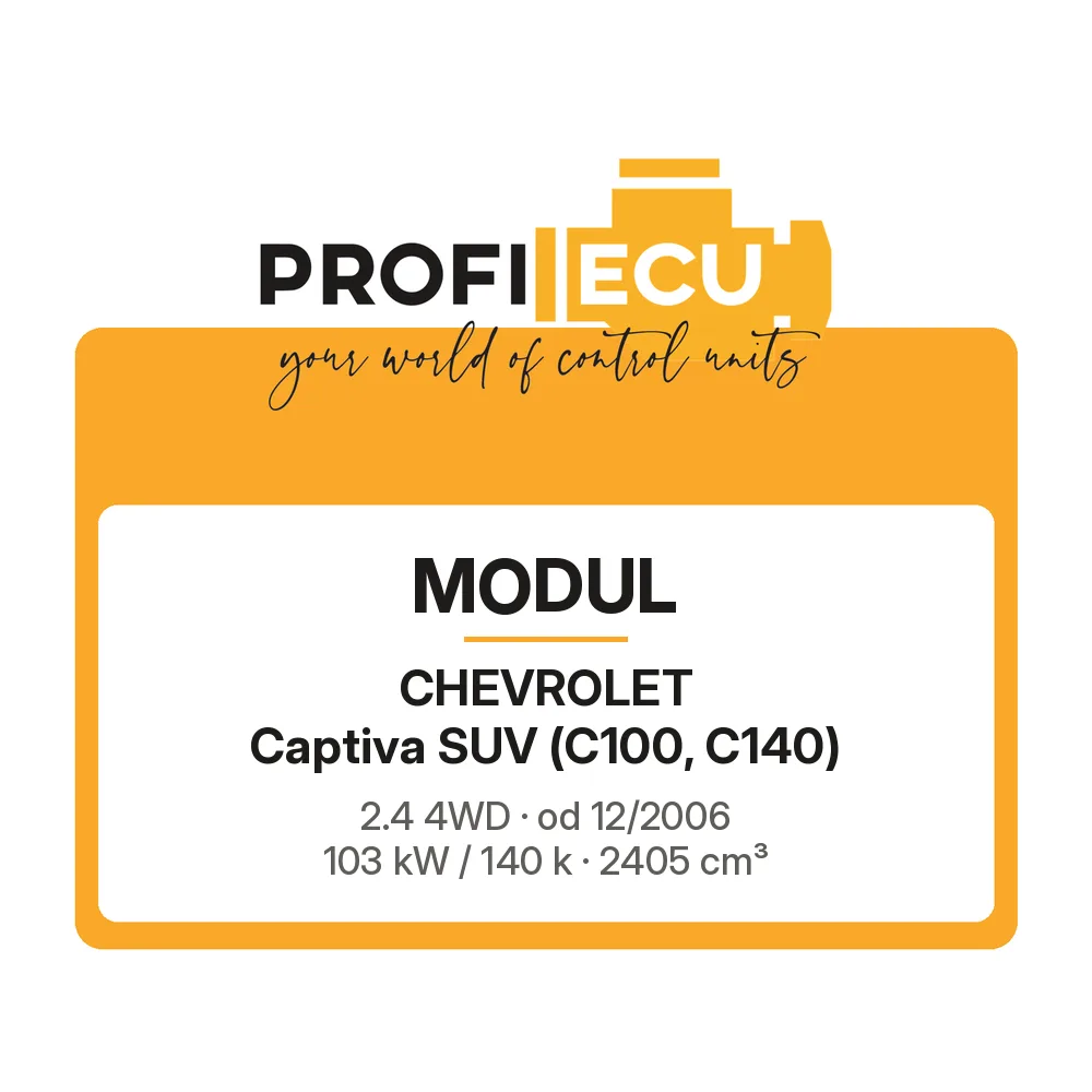 Etiketa ProfiECU: Modul pro Chevrolet Captiva SUV 2.4 4WD 103 kW
