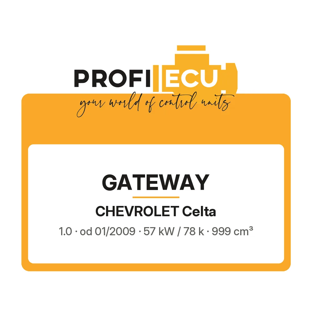 Etiketa ProfiECU: GATEWAY pro Chevrolet Celta 1.0 57 kW