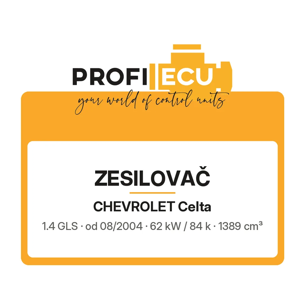 Etiketa ProfiECU: Zesilovač pro Chevrolet Celta 1.4 GLS 62 kW