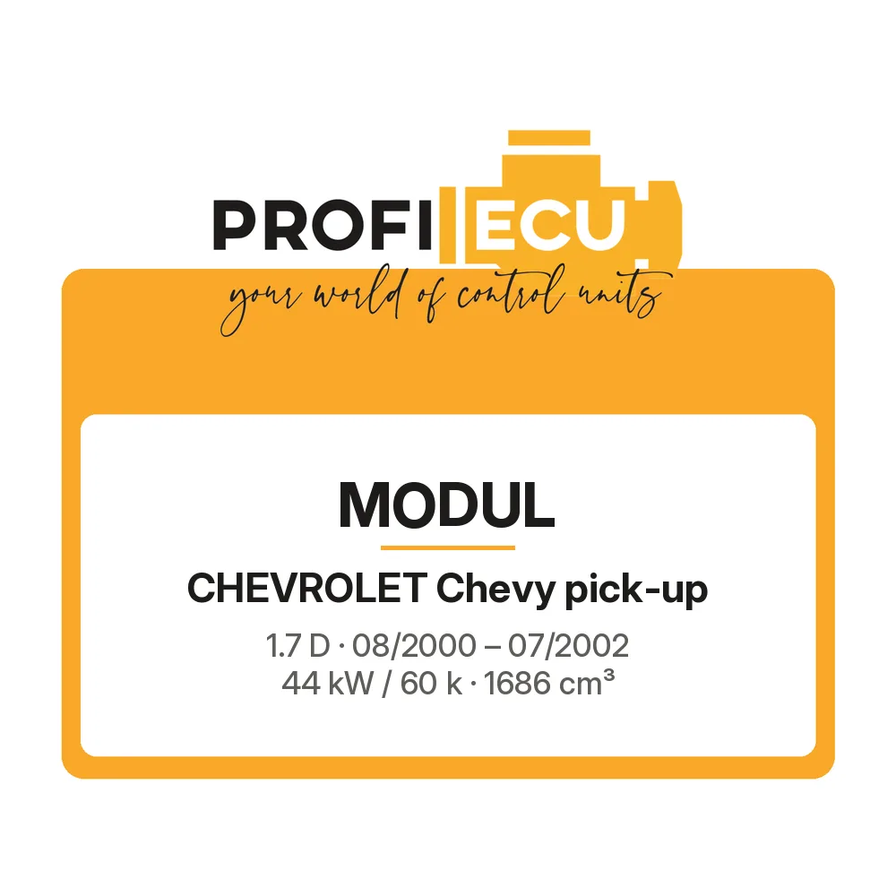 Etiketa ProfiECU: Modul pro Chevrolet Chevy pick-up 1.7 D 44 kW