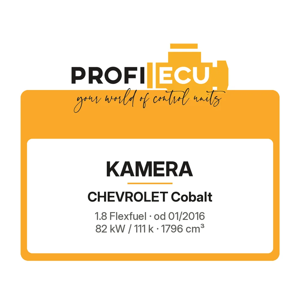 Etiketa ProfiECU: Kamera pro Chevrolet Cobalt 1.8 Flexfuel 82 kW