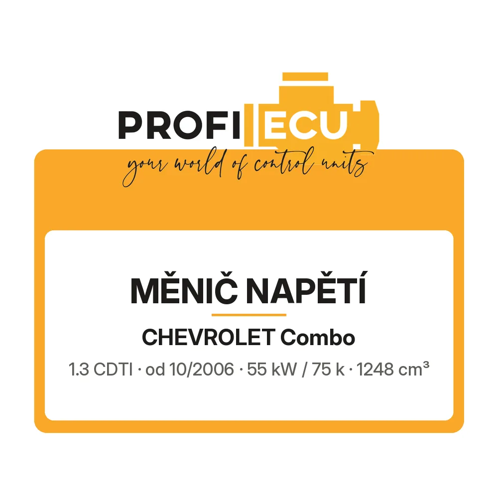Etiketa ProfiECU: Měnič napětí pro Chevrolet Combo 1.3 CDTI 55 kW