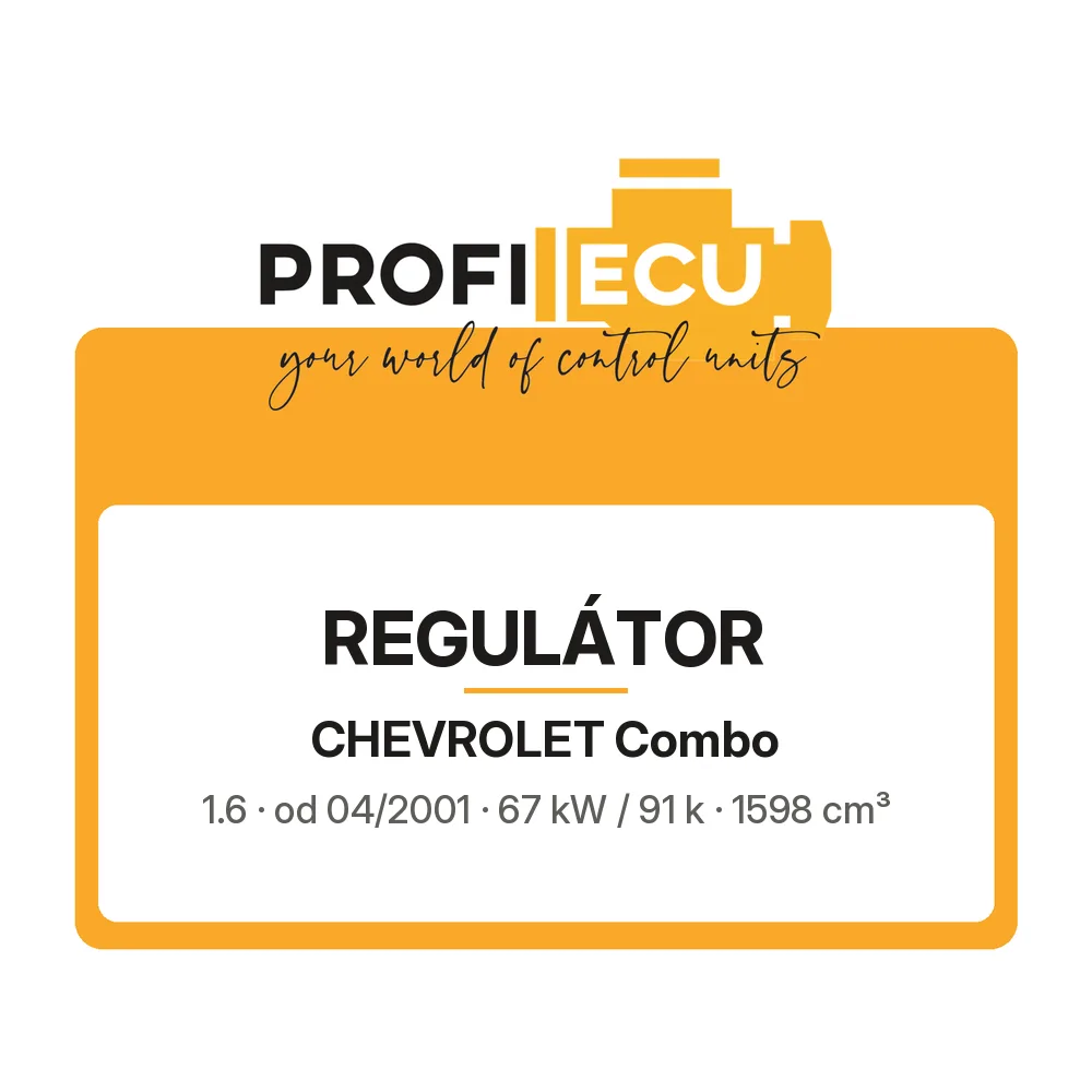 Etiketa ProfiECU: Regulátor pro Chevrolet Combo 1.6 67 kW