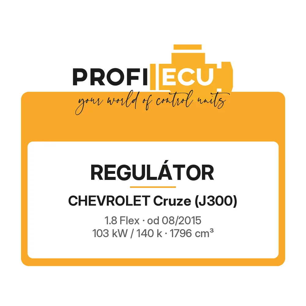 Etiketa ProfiECU: Regulátor pro Chevrolet Cruze 1.8 Flex 103 kW