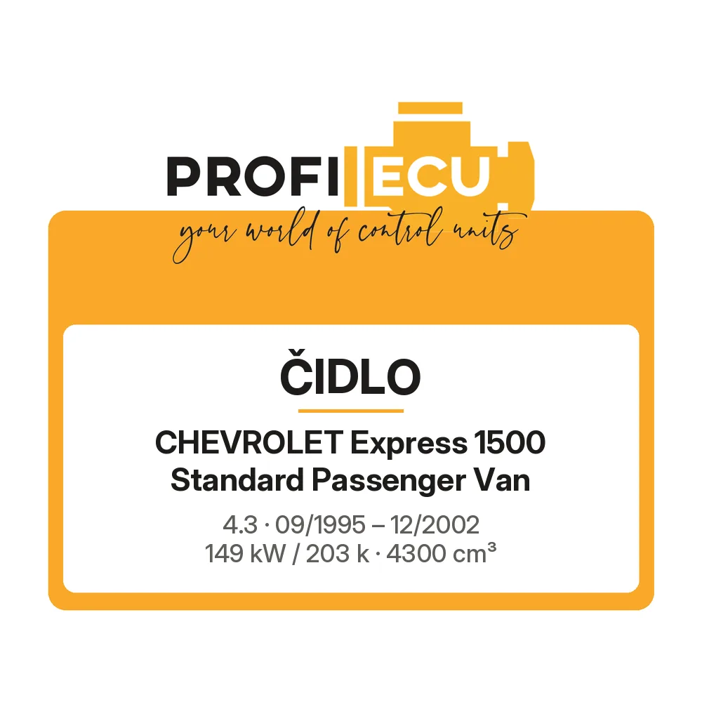 Etiketa ProfiECU: Čidlo pro Chevrolet Express 1500 Standard Passenger Van 4.3 149 kW