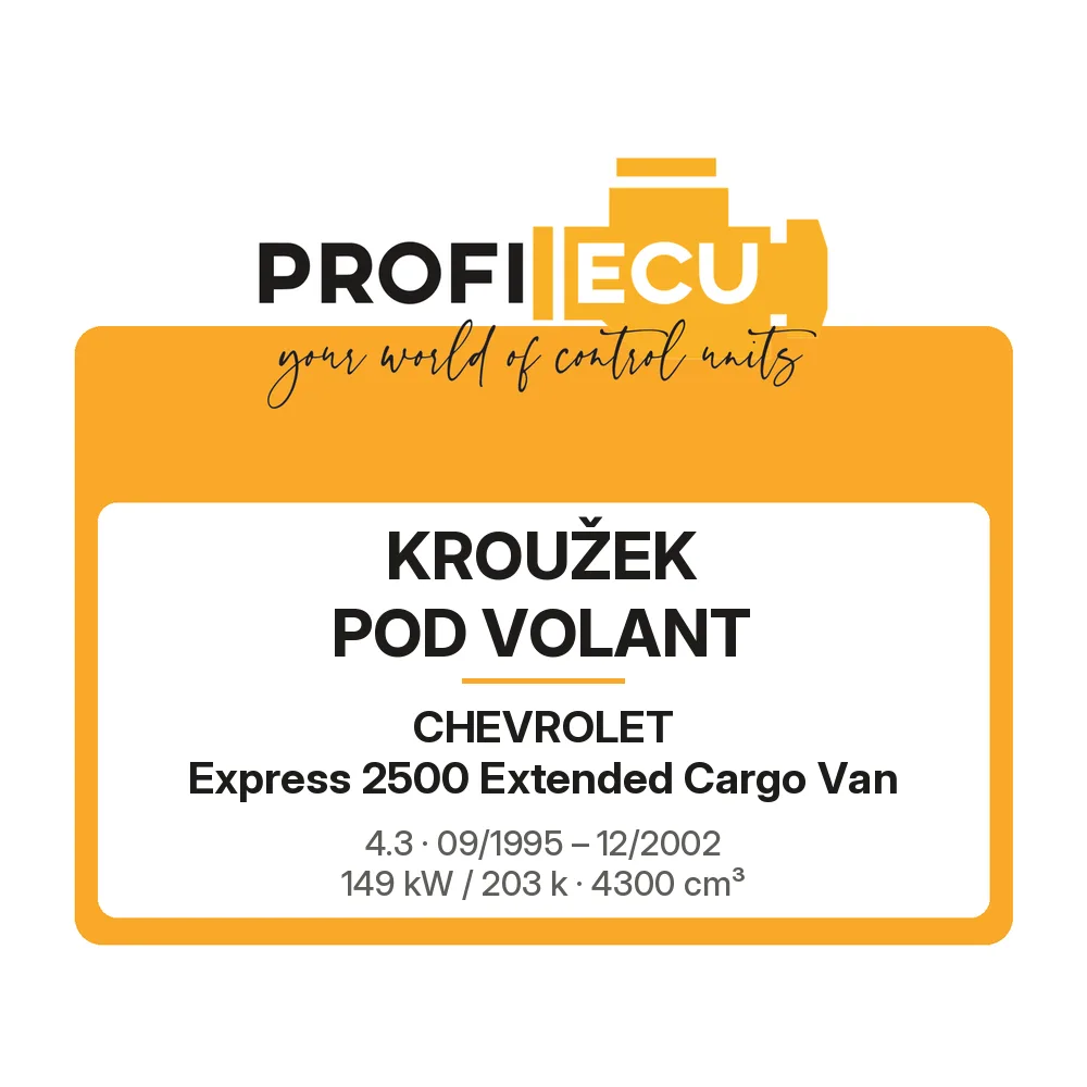 Etiketa ProfiECU: Kroužek pod volant pro Chevrolet Express 2500 Extended Cargo Van 4.3 149 kW