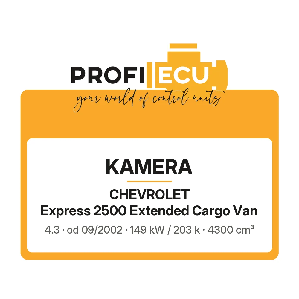 Etiketa ProfiECU: Kamera pro Chevrolet Express 2500 Extended Cargo Van 4.3 149 kW