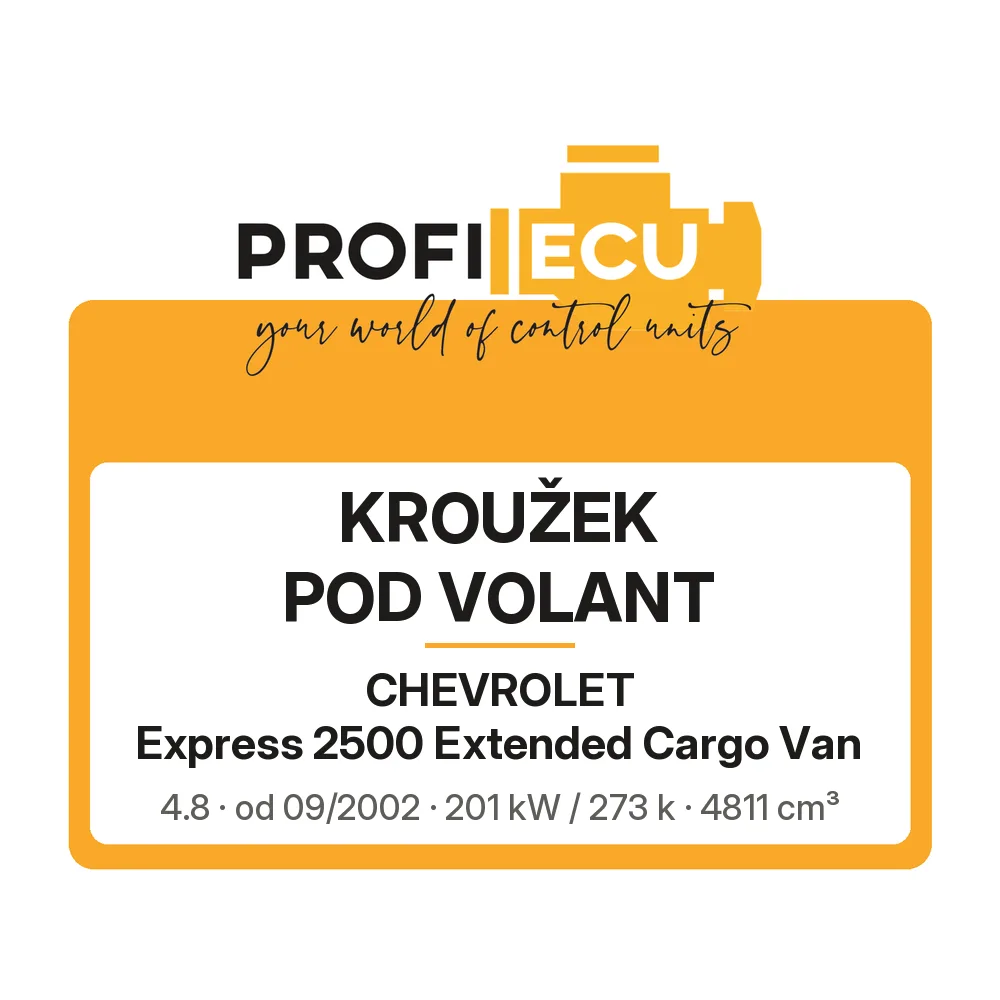 Etiketa ProfiECU: Kroužek pod volant pro Chevrolet Express 2500 Extended Cargo Van 4.8 201 kW