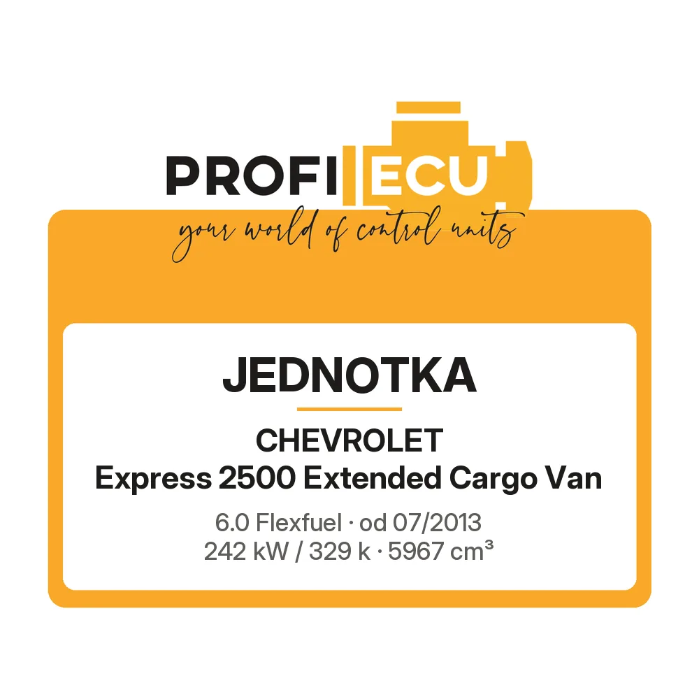 Etiketa ProfiECU: Jednotka pro Chevrolet Express 2500 Extended Cargo Van 6.0 Flexfuel 242 kW
