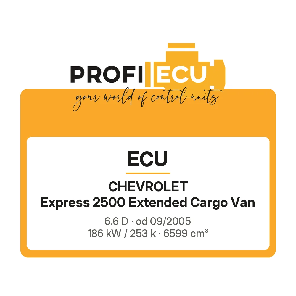 Etiketa ProfiECU: ECU pro Chevrolet Express 2500 Extended Cargo Van 6.6 D 186 kW