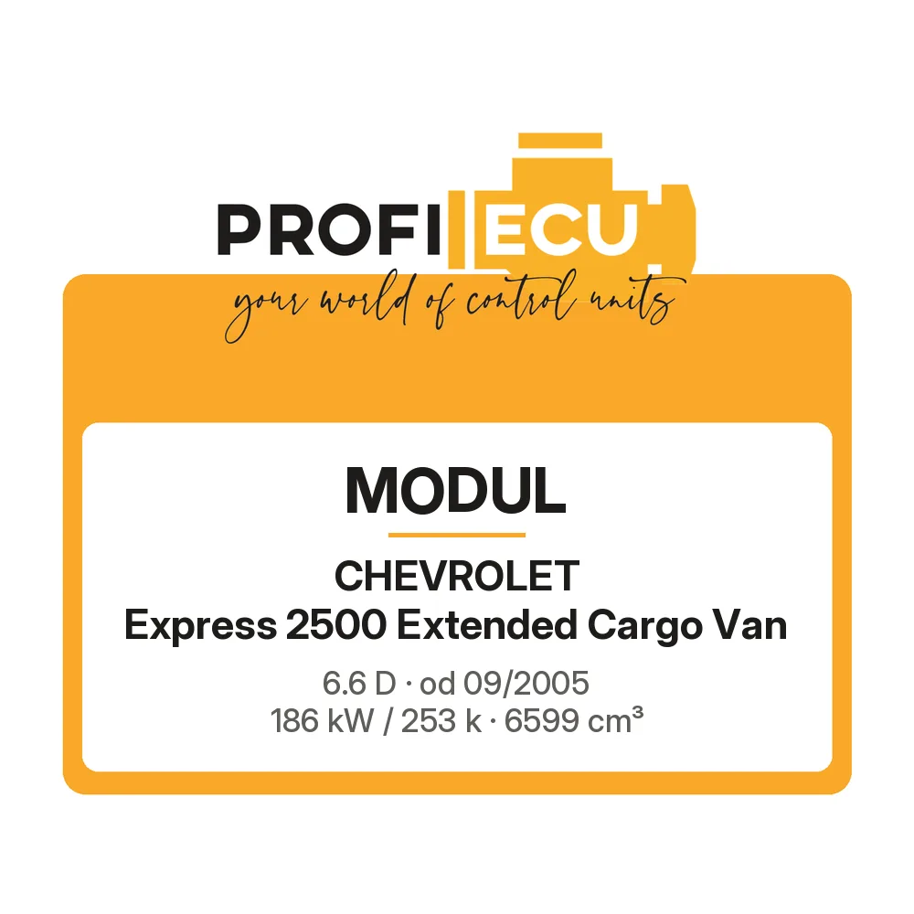 Etiketa ProfiECU: Modul pro Chevrolet Express 2500 Extended Cargo Van 6.6 D 186 kW