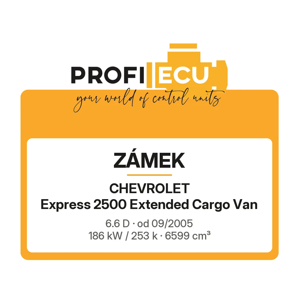 Etiketa ProfiECU: Zámek pro Chevrolet Express 2500 Extended Cargo Van 6.6 D 186 kW