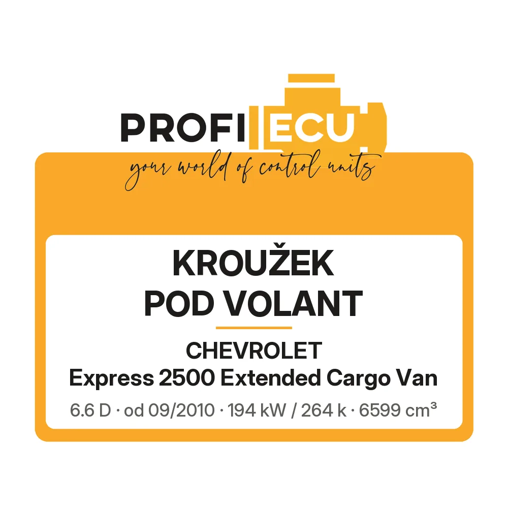 Etiketa ProfiECU: Kroužek pod volant pro Chevrolet Express 2500 Extended Cargo Van 6.6 D 194 kW
