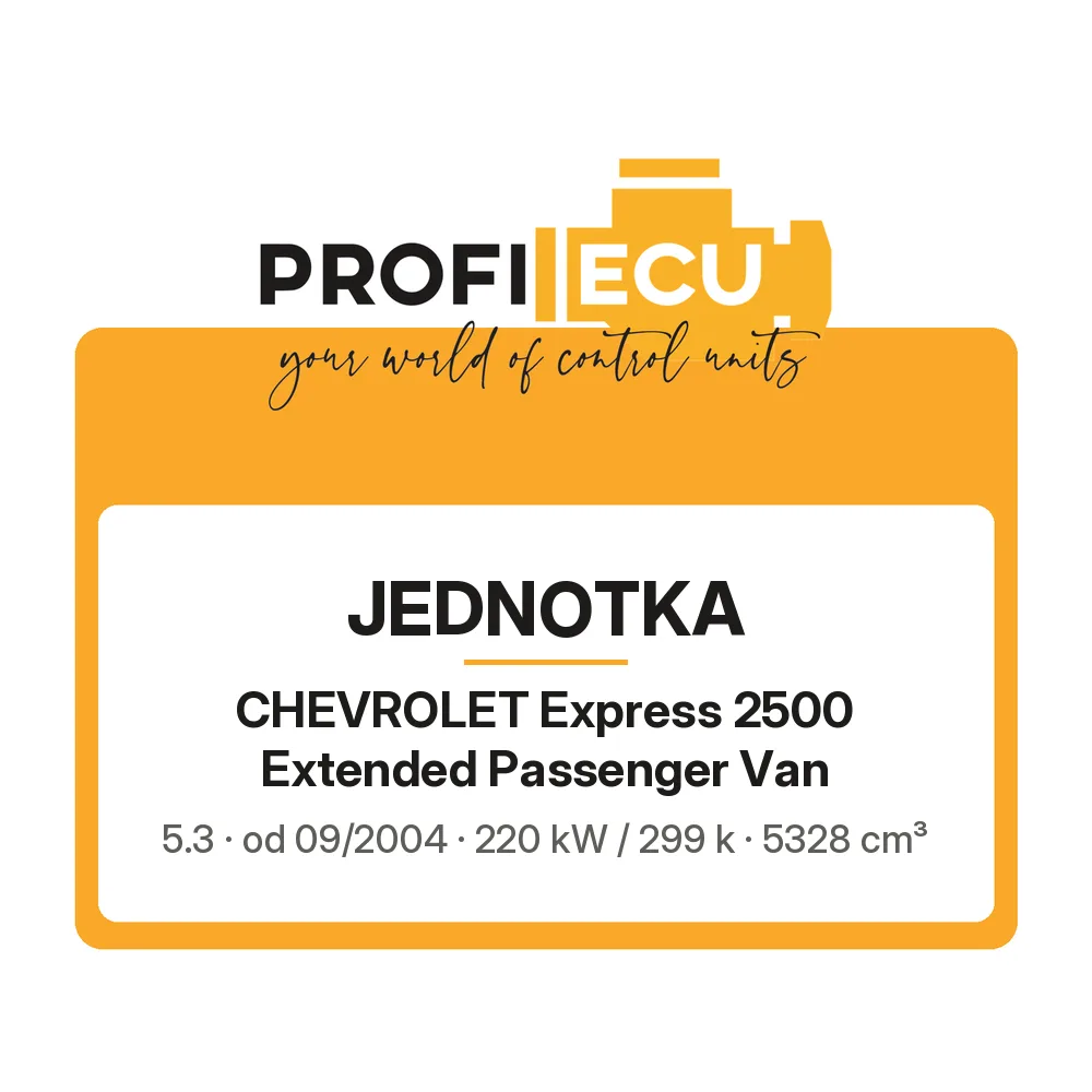 Etiketa ProfiECU: Jednotka pro Chevrolet Express 2500 Extended Passenger Van 5.3 220 kW