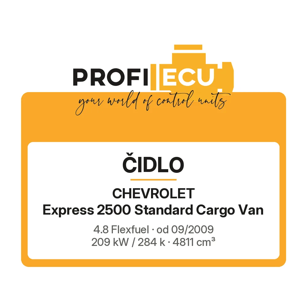 Etiketa ProfiECU: Čidlo pro Chevrolet Express 2500 Standard Cargo Van 4.8 Flexfuel 209 kW