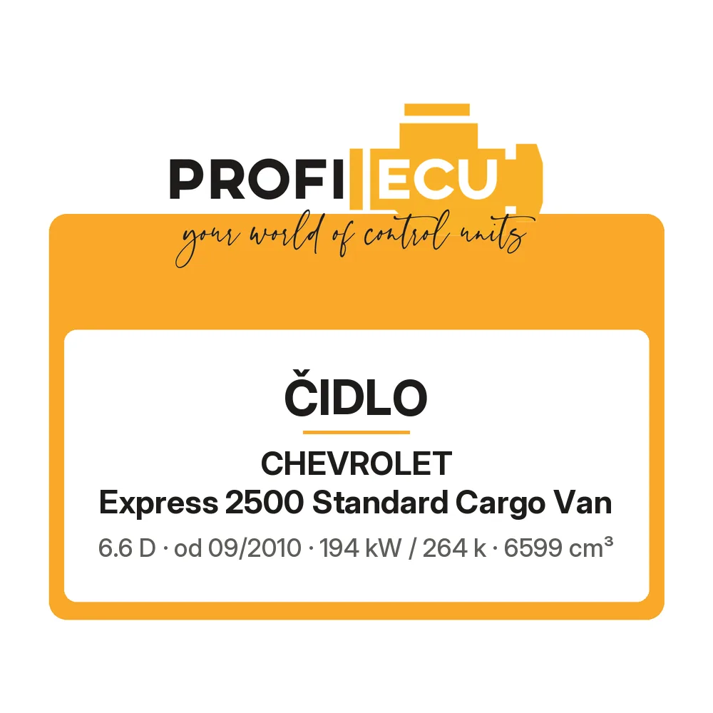 Etiketa ProfiECU: Čidlo pro Chevrolet Express 2500 Standard Cargo Van 6.6 D 194 kW