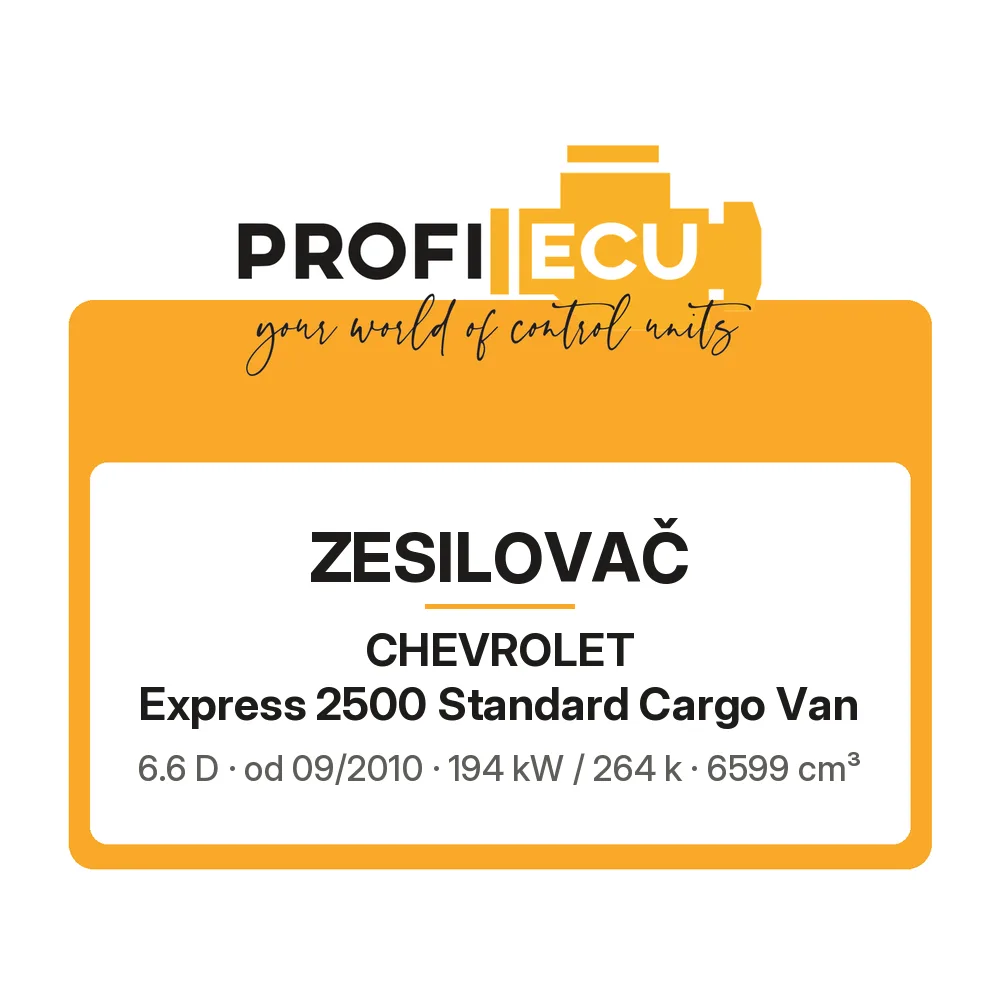 Etiketa ProfiECU: Zesilovač pro Chevrolet Express 2500 Standard Cargo Van 6.6 D 194 kW