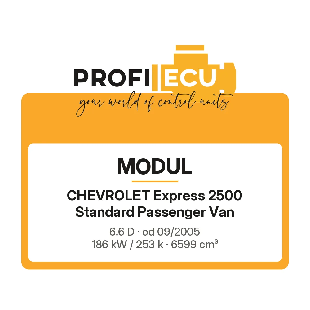 Etiketa ProfiECU: Modul pro Chevrolet Express 2500 Standard Passenger Van 6.6 D 186 kW