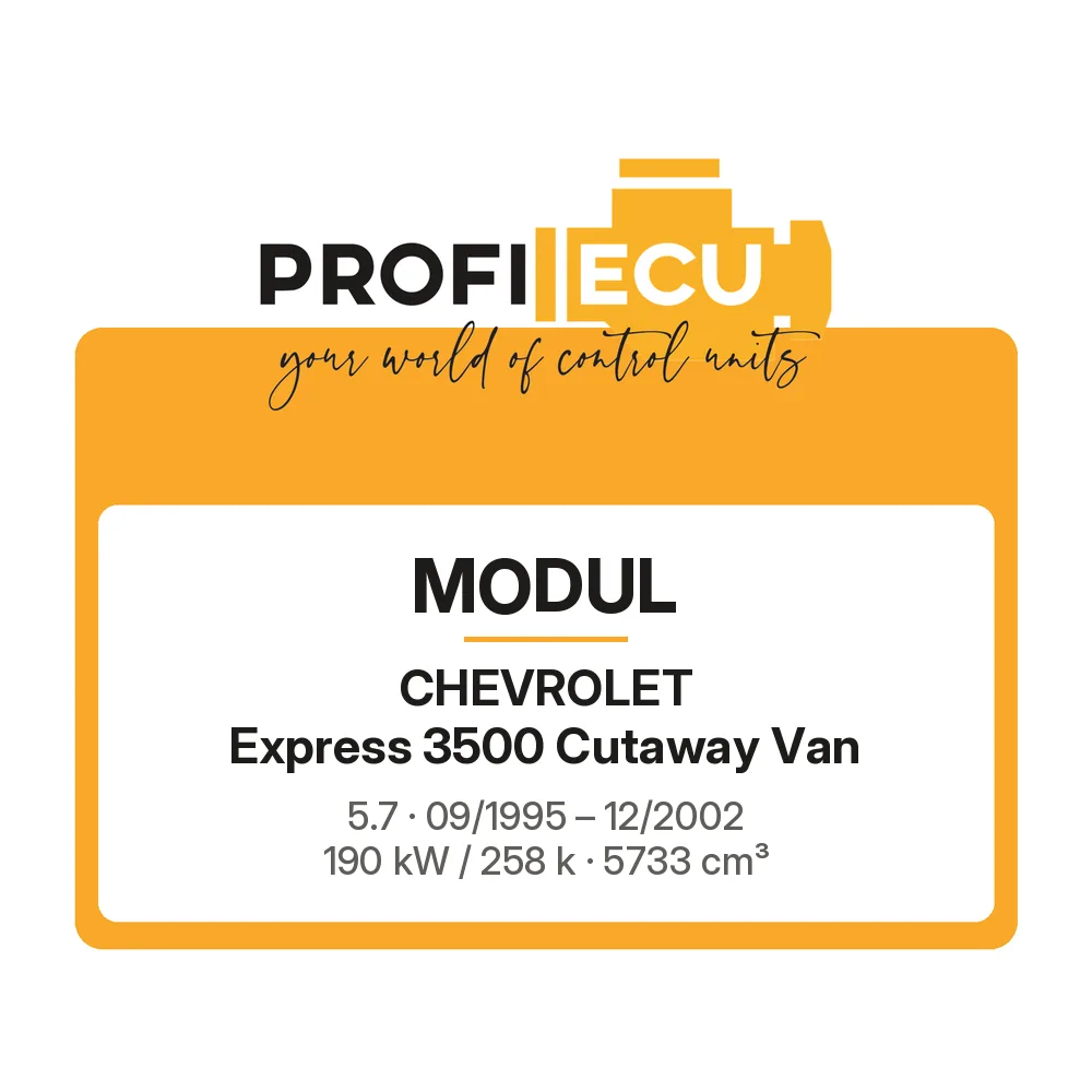 Etiketa ProfiECU: Modul pro Chevrolet Express 3500 Cutaway Van 5.7 190 kW