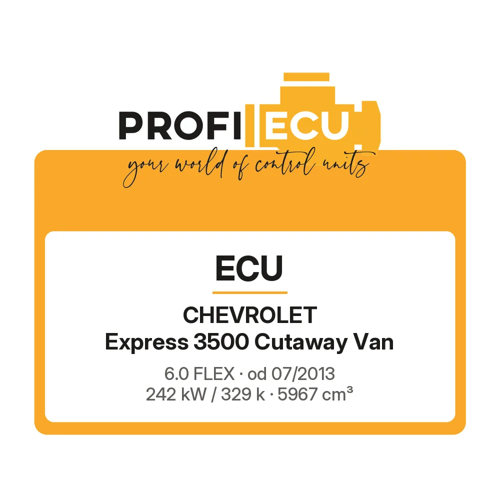 Etiketa ProfiECU: ECU pro Chevrolet Express 3500 Cutaway Van 6.0 FLEX 242 kW