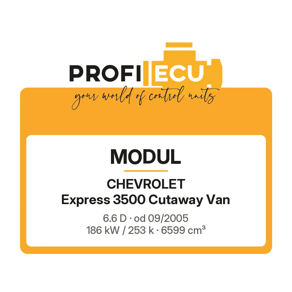 Etiketa ProfiECU: Modul pro Chevrolet Express 3500 Cutaway Van 6.6 D 186 kW