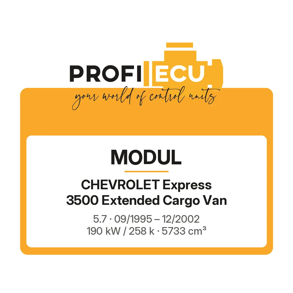 Etiketa ProfiECU: Modul pro Chevrolet Express 3500 Extended Cargo Van 5.7 190 kW
