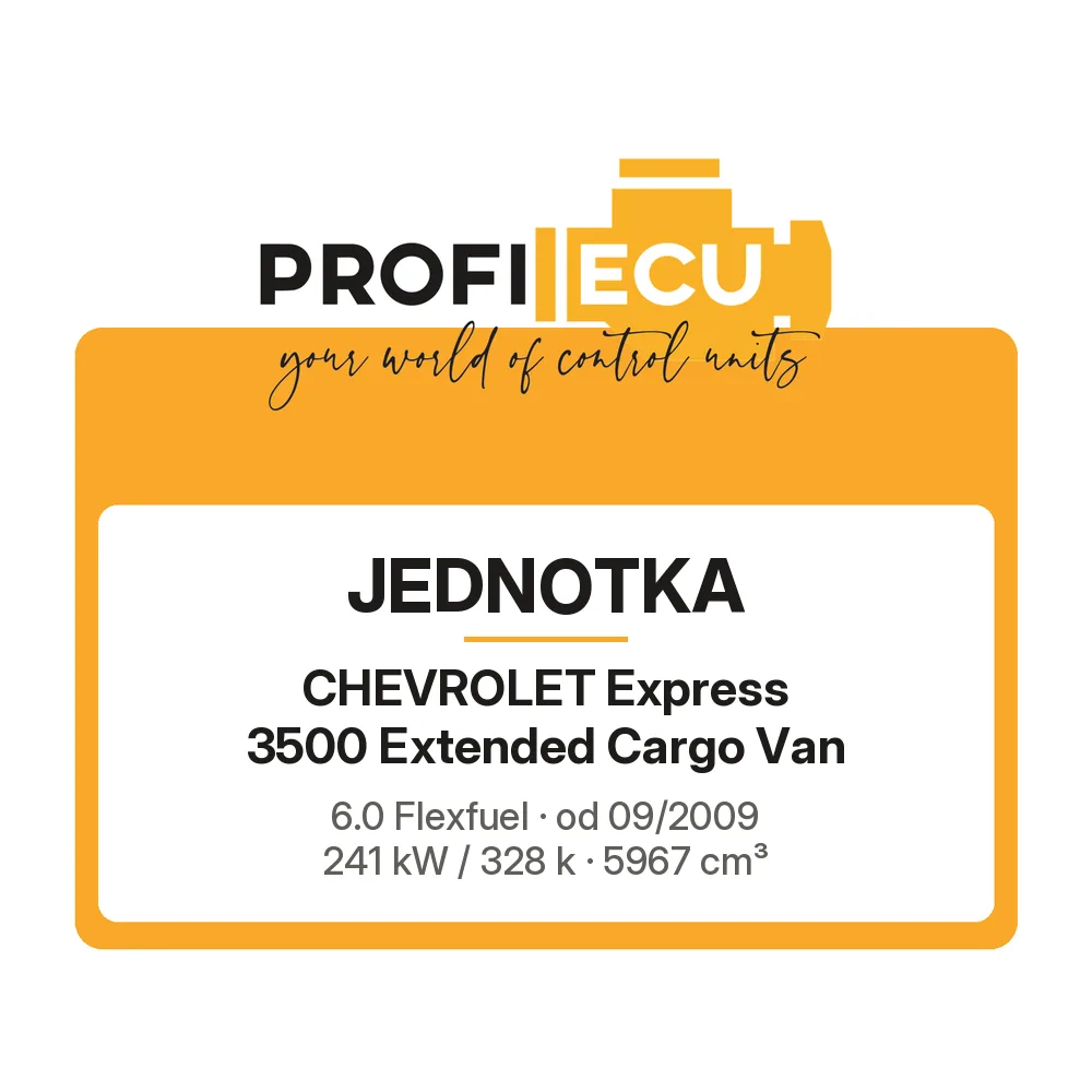 Etiketa ProfiECU: Jednotka pro Chevrolet Express 3500 Extended Cargo Van 6.0 Flexfuel 241 kW