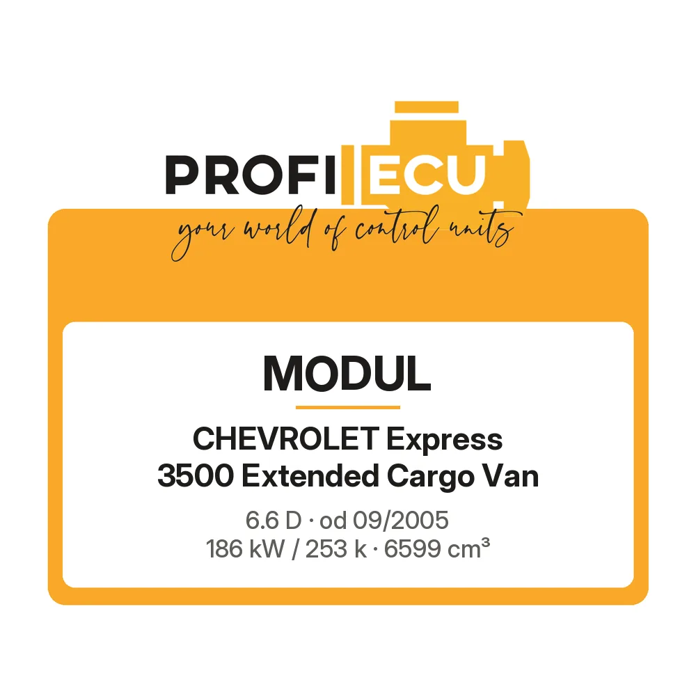 Etiketa ProfiECU: Modul pro Chevrolet Express 3500 Extended Cargo Van 6.6 D 186 kW