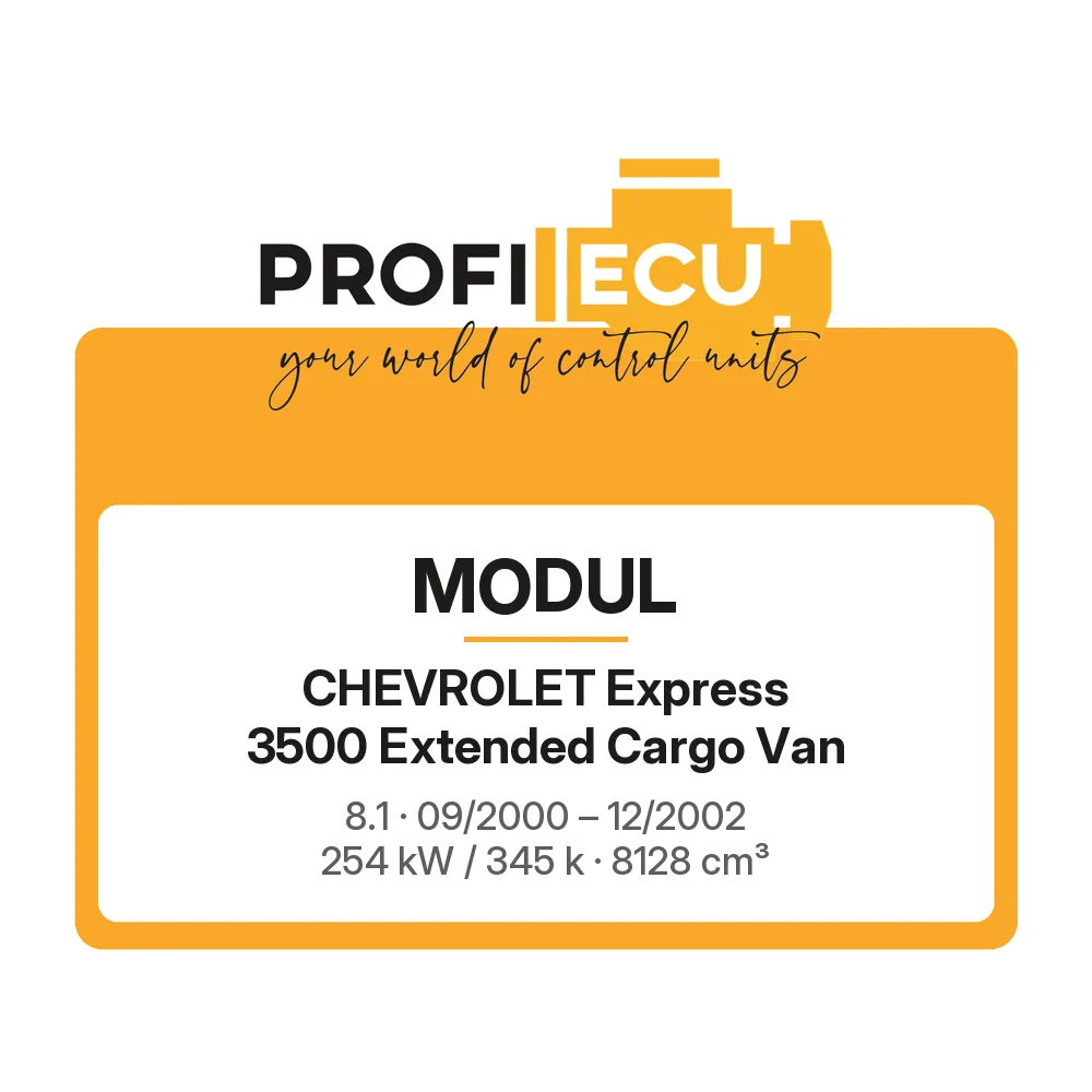Etiketa ProfiECU: Modul pro Chevrolet Express 3500 Extended Cargo Van 8.1 254 kW