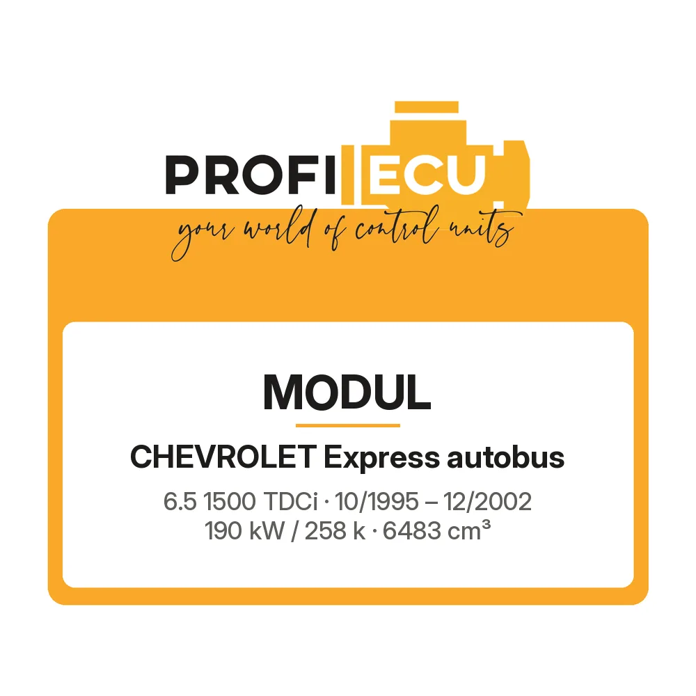 Etiketa ProfiECU: Modul pro Chevrolet Express autobus 6.5 1500 TDCi 190 kW