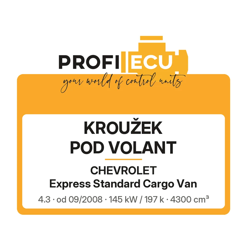 Etiketa ProfiECU: Kroužek pod volant pro Chevrolet Express Standard Cargo Van 4.3 145 kW