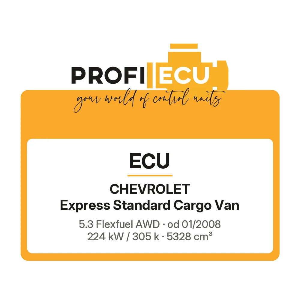 Etiketa ProfiECU: ECU pro Chevrolet Express Standard Cargo Van 5.3 Flexfuel AWD 224 kW