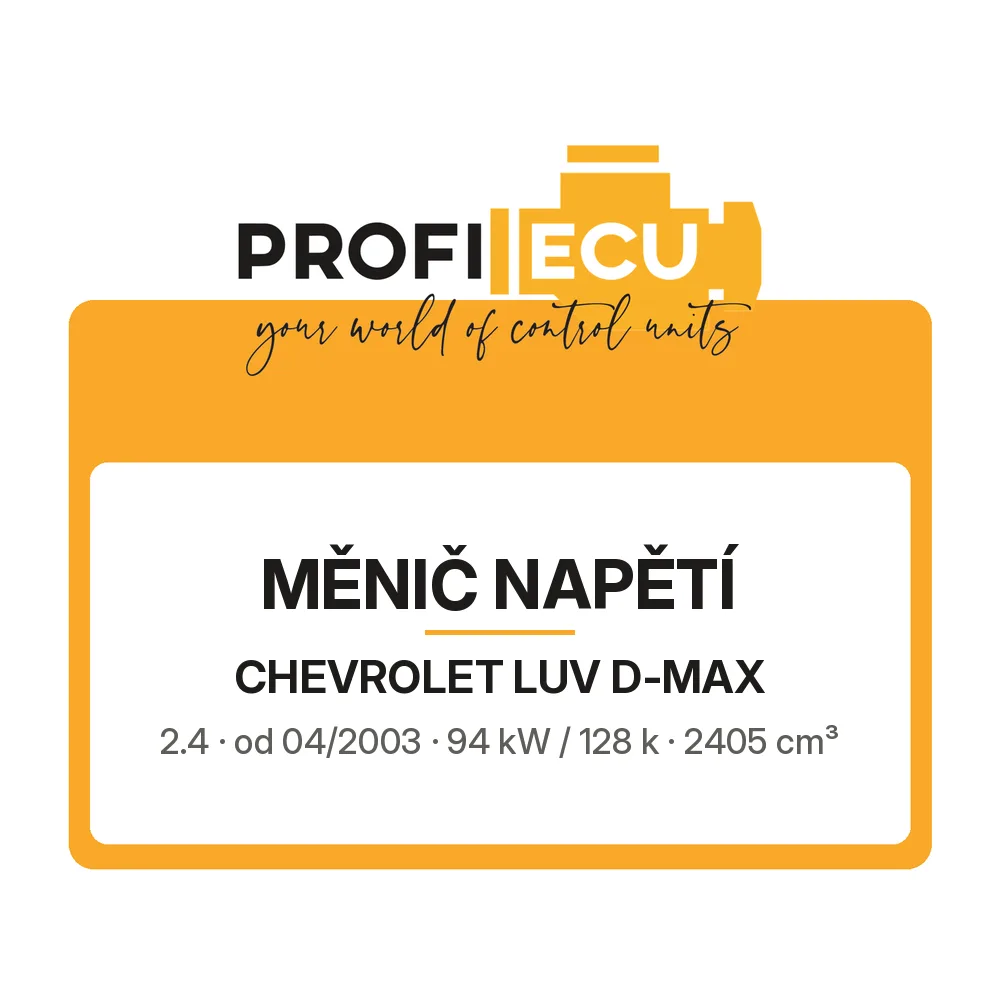 Etiketa ProfiECU: Měnič napětí pro Chevrolet LUV D-MAX 2.4 94 kW