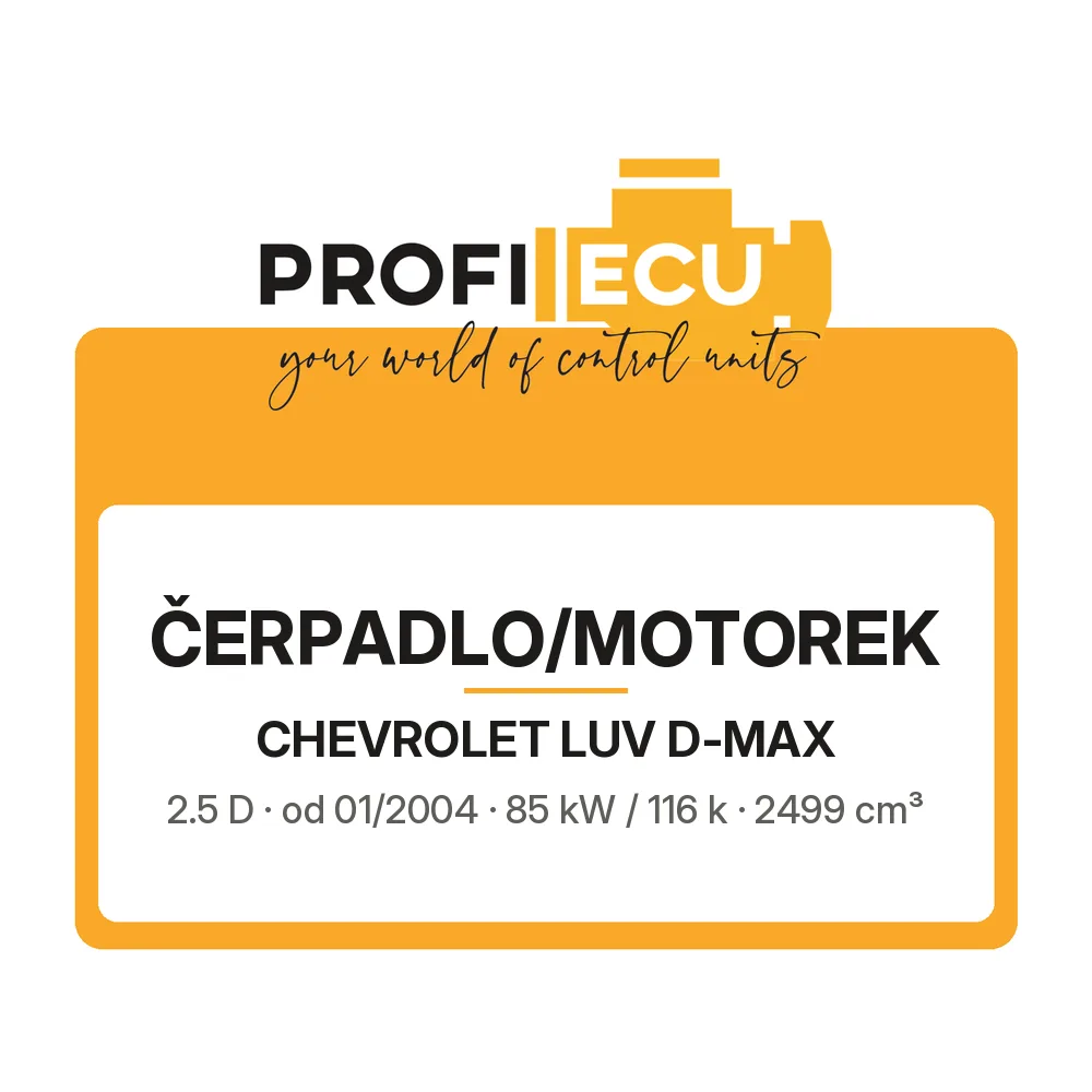 Etiketa ProfiECU: Čerpadlo/Motorek pro Chevrolet LUV D-MAX 2.5 D 85 kW