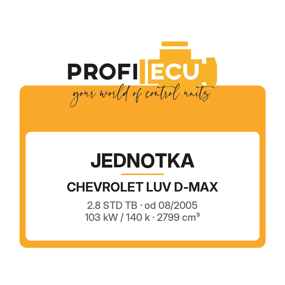 Etiketa ProfiECU: Jednotka pro Chevrolet LUV D-MAX 2.8 STD TB 103 kW
