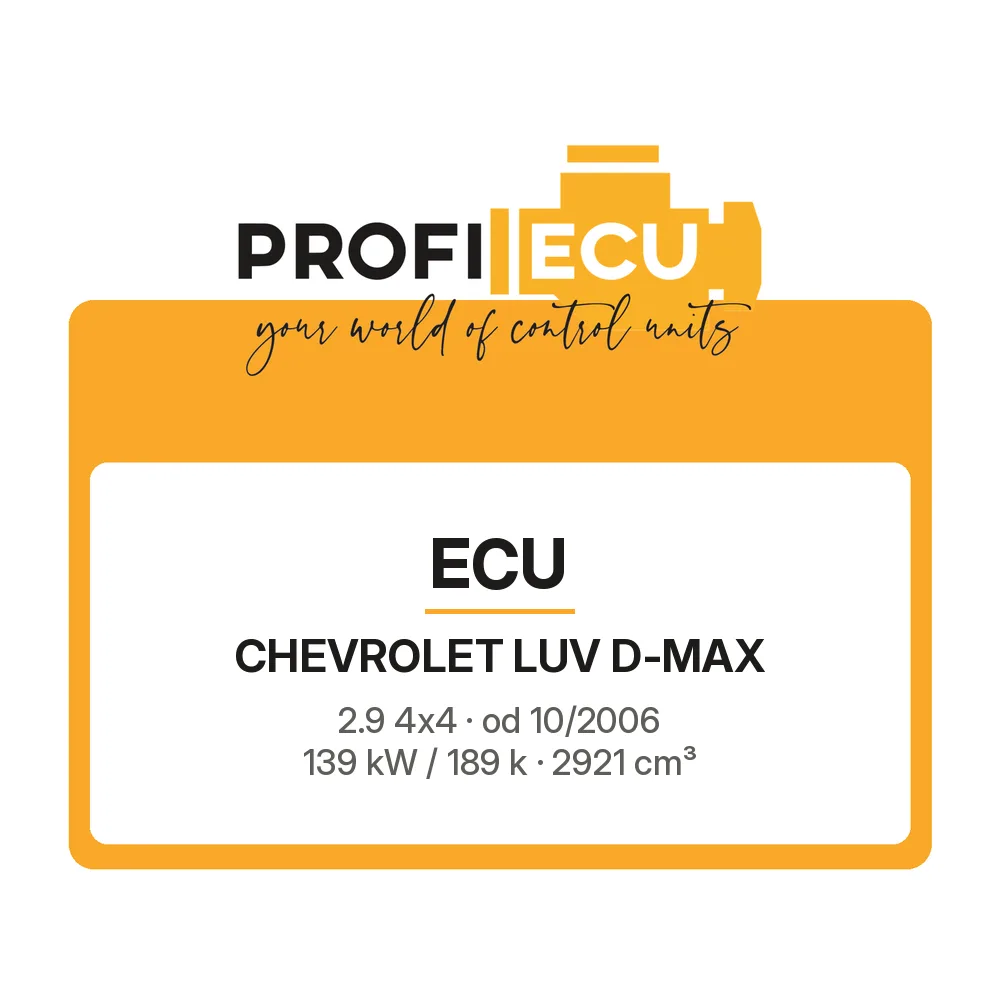 Etiketa ProfiECU: ECU pro Chevrolet LUV D-MAX 2.9 4x4 139 kW