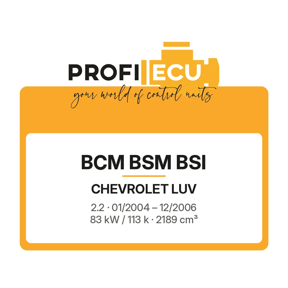 Etiketa ProfiECU: BCM BSM BSI pro Chevrolet LUV 2.2 83 kW