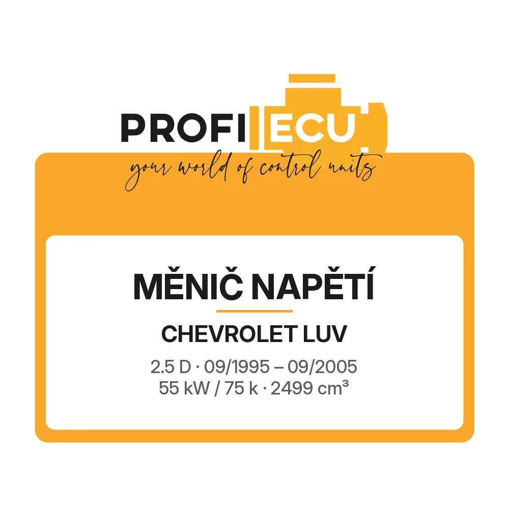 Etiketa ProfiECU: Měnič napětí pro Chevrolet LUV 2.5 D 55 kW