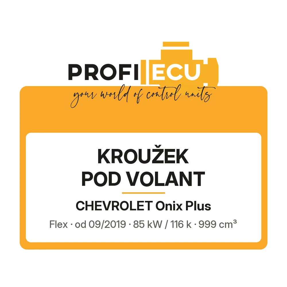 Etiketa ProfiECU: Kroužek pod volant pro Chevrolet Onix Plus Flex 85 kW