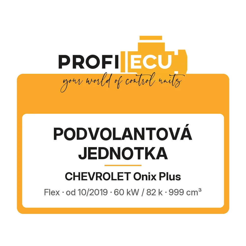 Etiketa ProfiECU: Podvolantová jednotka pro Chevrolet Onix Plus Flex 60 kW