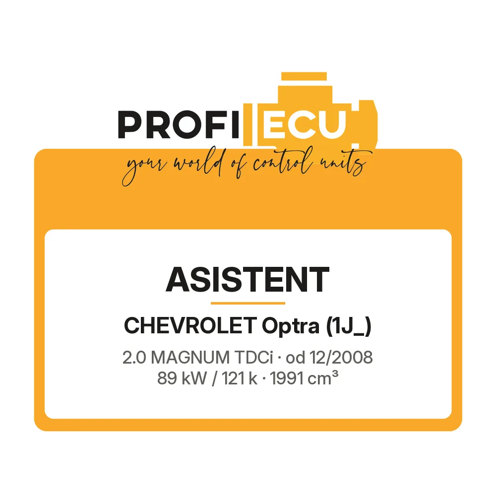 Etiketa ProfiECU: ASISTENT pro Chevrolet Optra 2.0 MAGNUM TDCi 89 kW