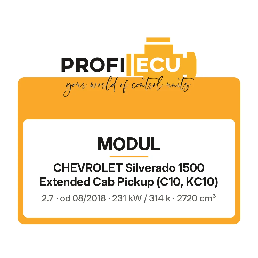 Etiketa ProfiECU: Modul pro Chevrolet Silverado 1500 Extended Cab Pickup 2.7 231 kW