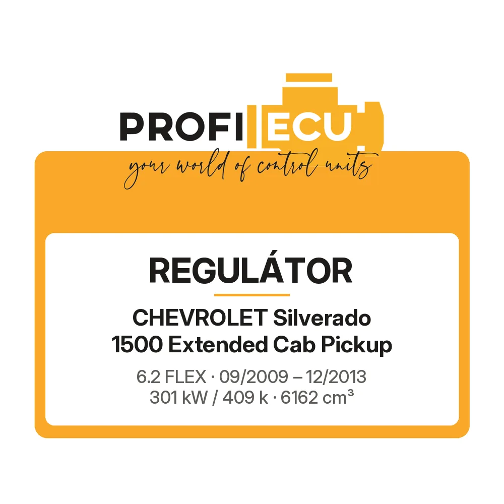 Etiketa ProfiECU: Regulátor pro Chevrolet Silverado 1500 Extended Cab Pickup 6.2 FLEX 301 kW