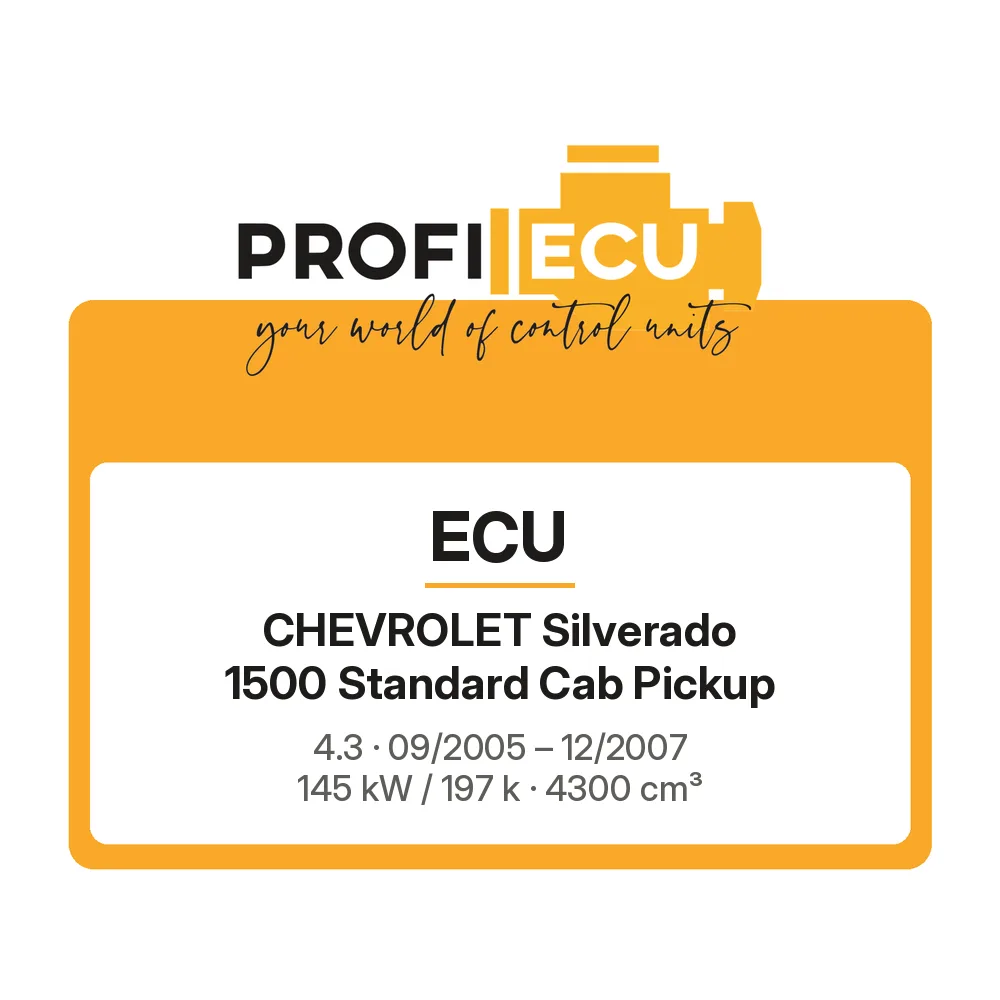 Etiketa ProfiECU: ECU pro Chevrolet Silverado 1500 Standard Cab Pickup 4.3 145 kW