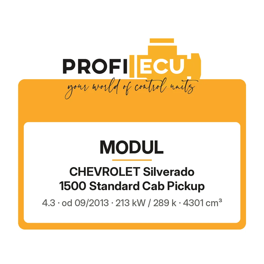 Etiketa ProfiECU: Modul pro Chevrolet Silverado 1500 Standard Cab Pickup 4.3 213 kW